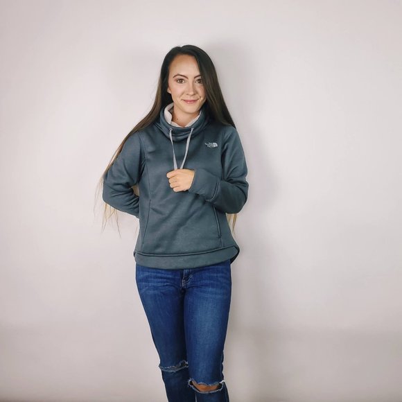 The North Face Sweaters - The North Face Funnel Neck Sweatshirt Gray
